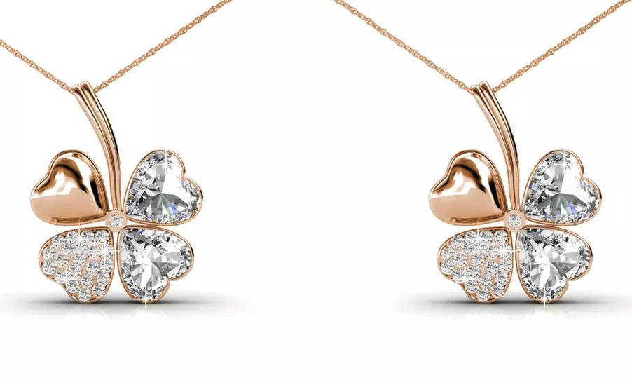 1x, 2x oder 3x Vierblättriges-Kleeblatt Halskette