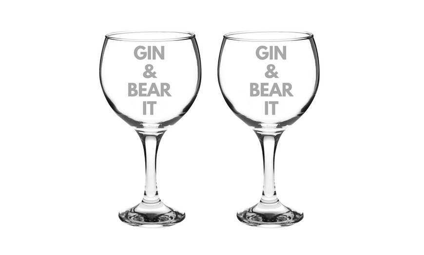 Image 4: Gin Glasses with Quotes
