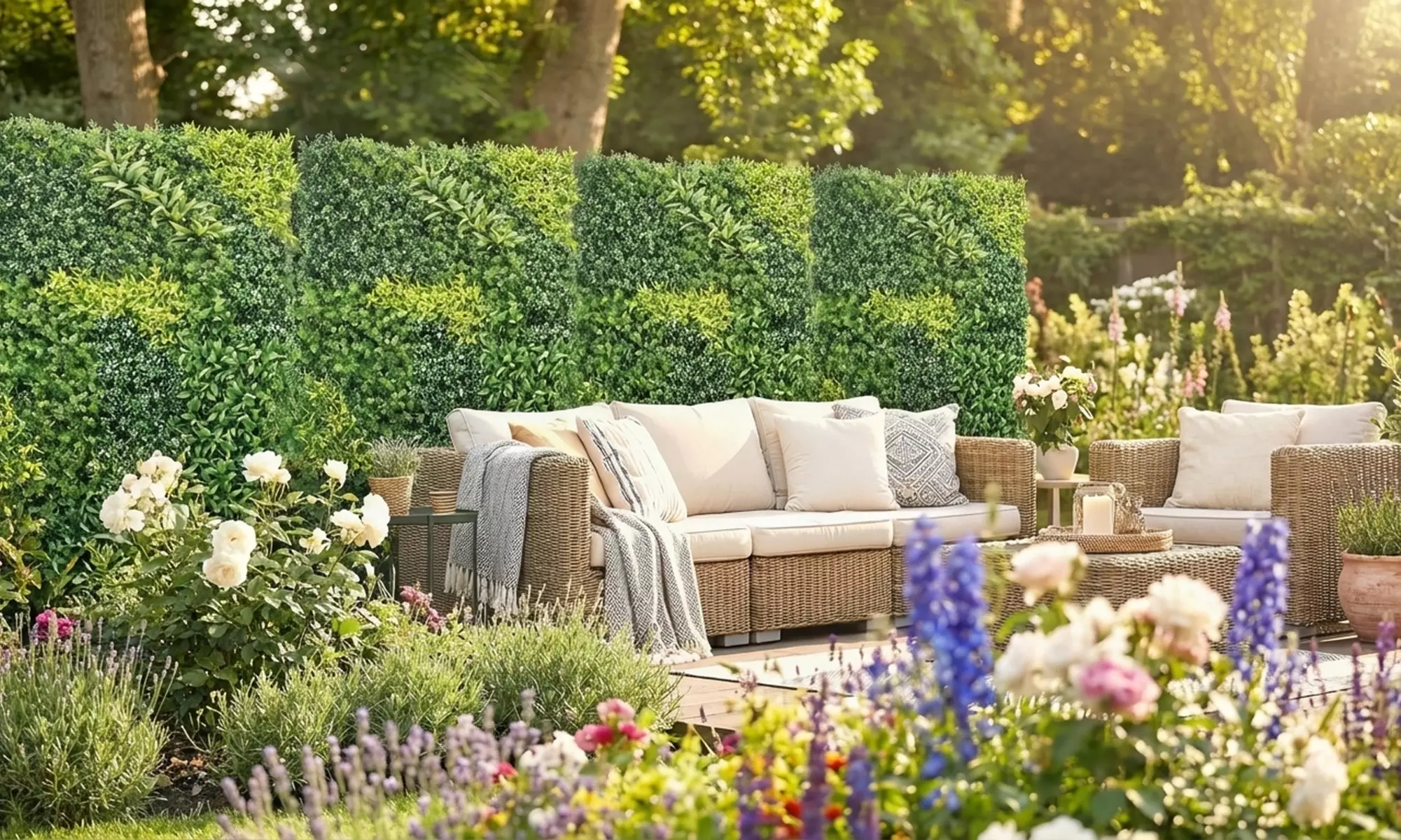 Outsunny Artificial Plant Wall Panel