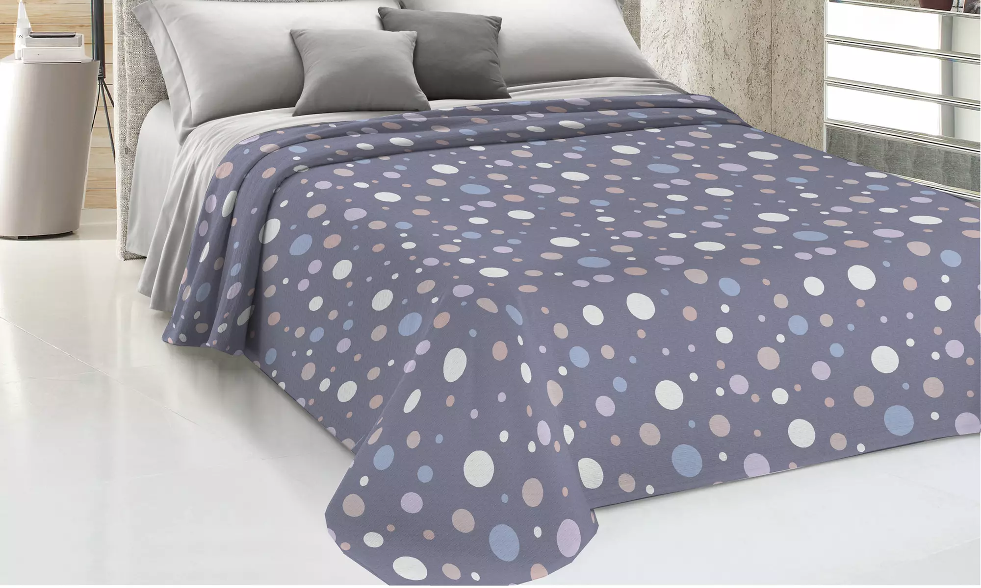 Copriletto primavera-estate in cotone