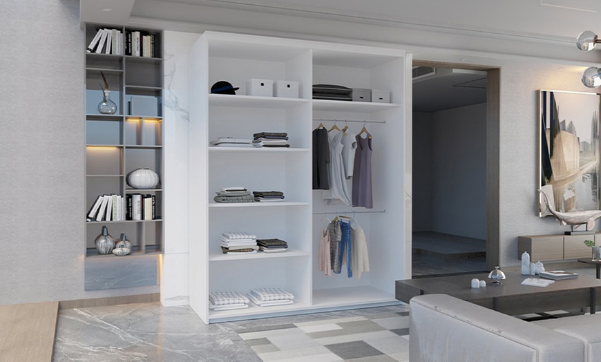 Image 15: Moscow Sliding Wardrobe with Central Mirror 