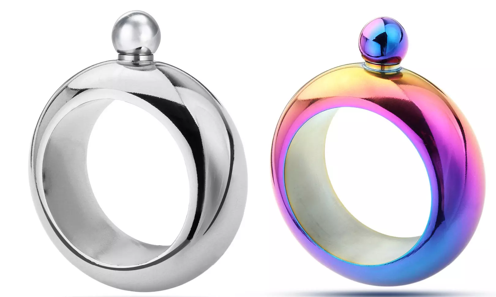 1x, 2x oder 3x Flachmann-Armband für Damen in Roségold, Silber oder Vielfarbig - Second Medium