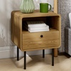 Image 6: HOMCOM Oak Bedside Table