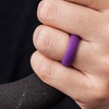 Image 6: 10-Pack Women Silicone Rings Wedding Stackable Durable Rubber Bands