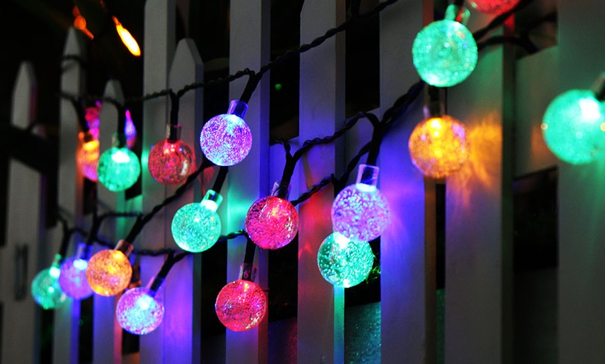 Image 15: One or Two Sets of 50-LED Solar Garden String Lights