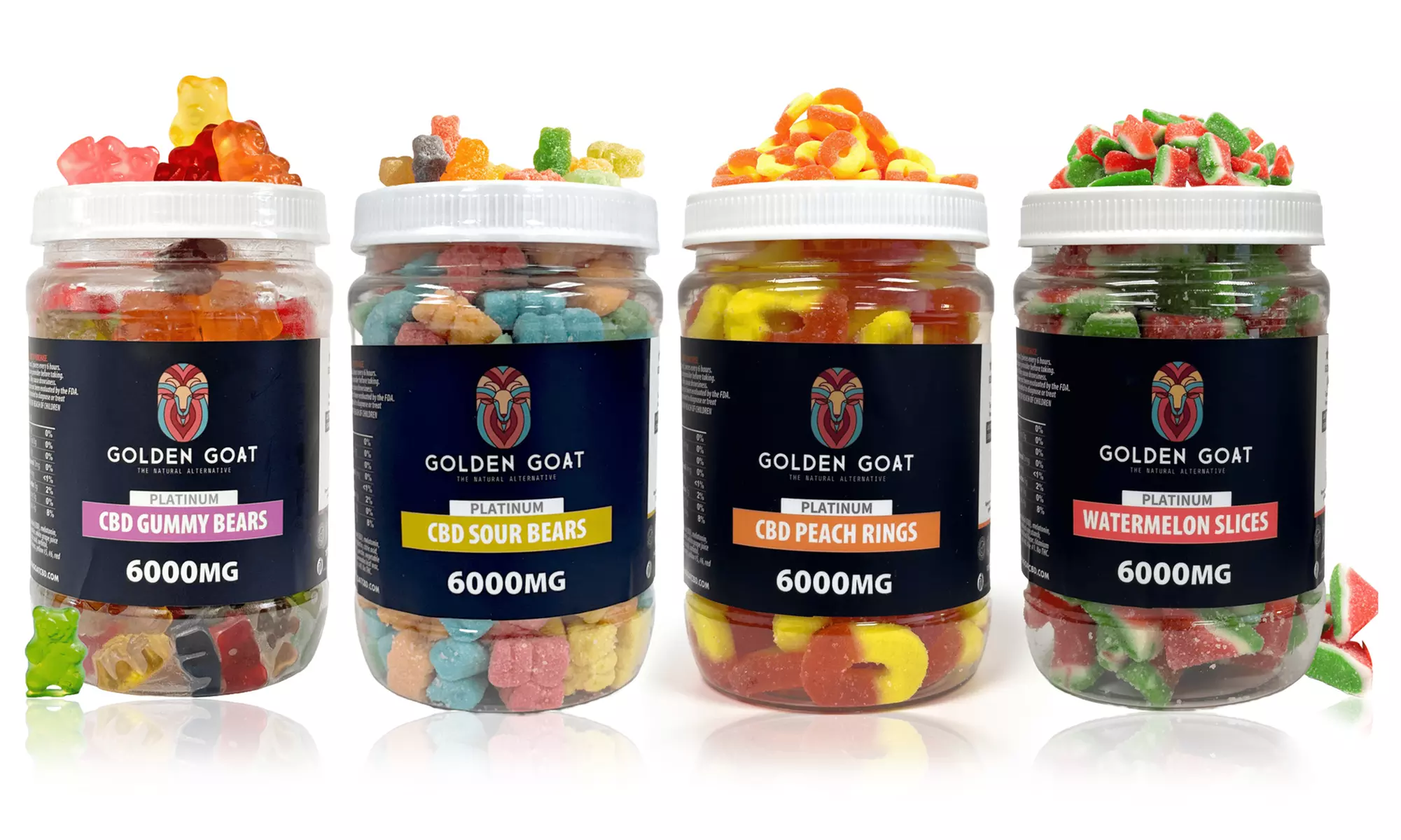 6000MG Extra Potent CBD Infused Gummies from Golden Goat