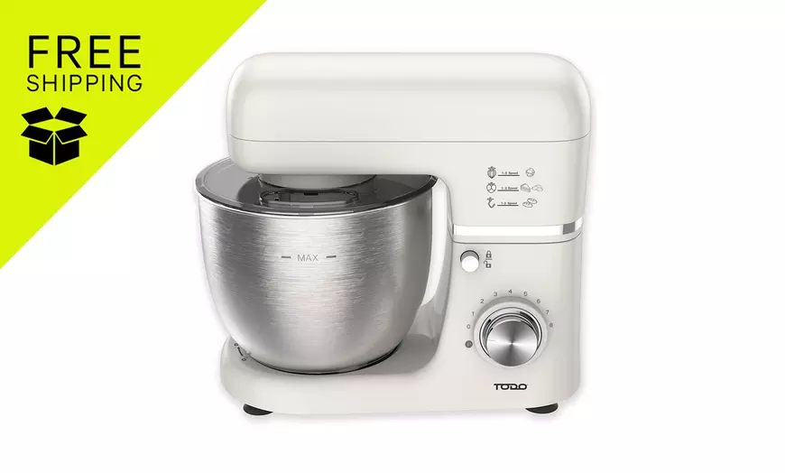 Image 1: TODO 1300W Electric Stand Mixer 5L Stainless Steel Bowl