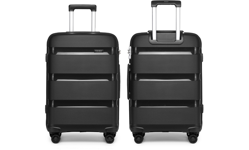 Image 4: KONO Three-Piece PP Hard Shell Suitcases With TSA Lock