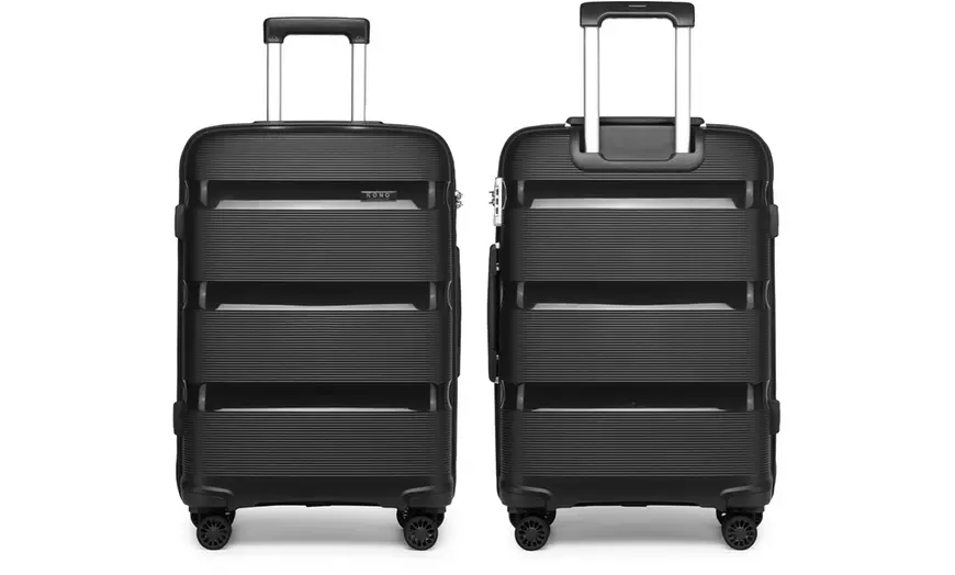 Image 4: KONO Three-Piece PP Hard Shell Suitcases With TSA Lock