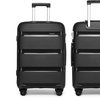 Image 4: KONO Three-Piece PP Hard Shell Suitcases With TSA Lock