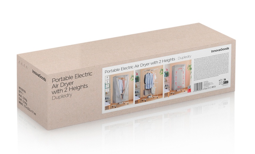 Image 9: InnovaGoods elektrischer Wäschetrockner Dupledry mit 2 Höhen 1200 W 