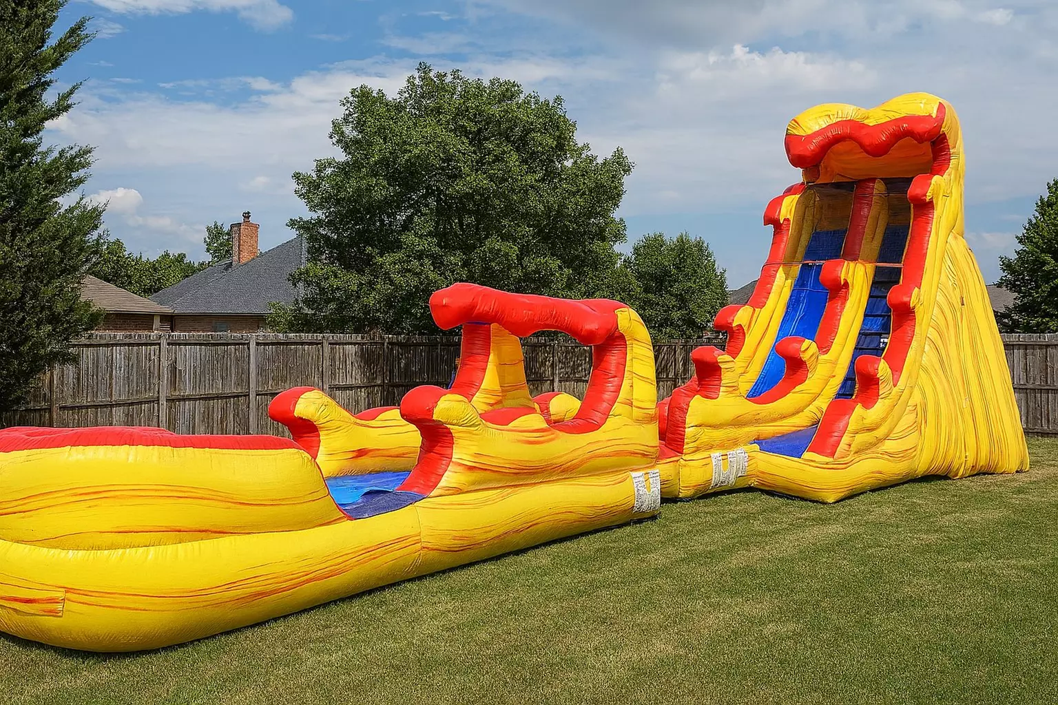 15 Ft Tropical Slide with Mickey Bounce Combo or Flamin' Wave Rental 