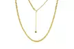 Italian 22" Adjustable Braided Herringbone Necklace - Second Medium