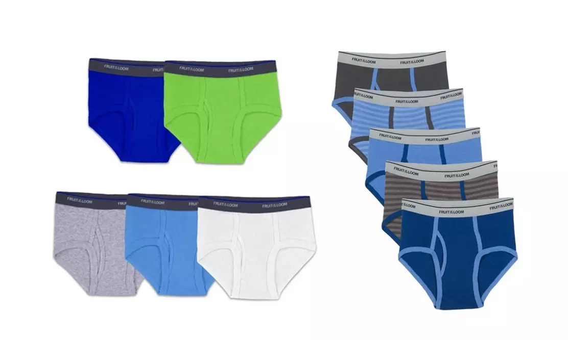 12 Pack Fruit of the Loom Boy's Assorted Briefs or Boxer Briefs Mystery Deal