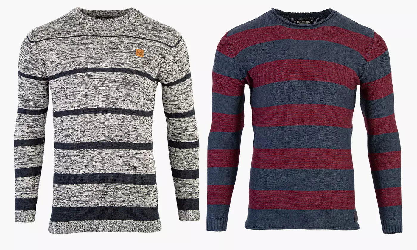 Pull à rayures pour homme - Primary Image