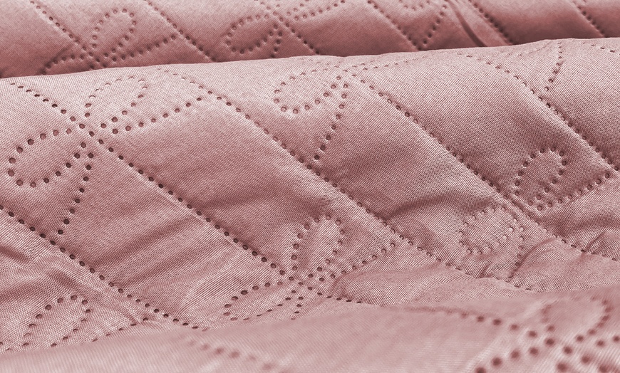 Image 8: Couvre-lit double matelassé avec motif nœud papillon