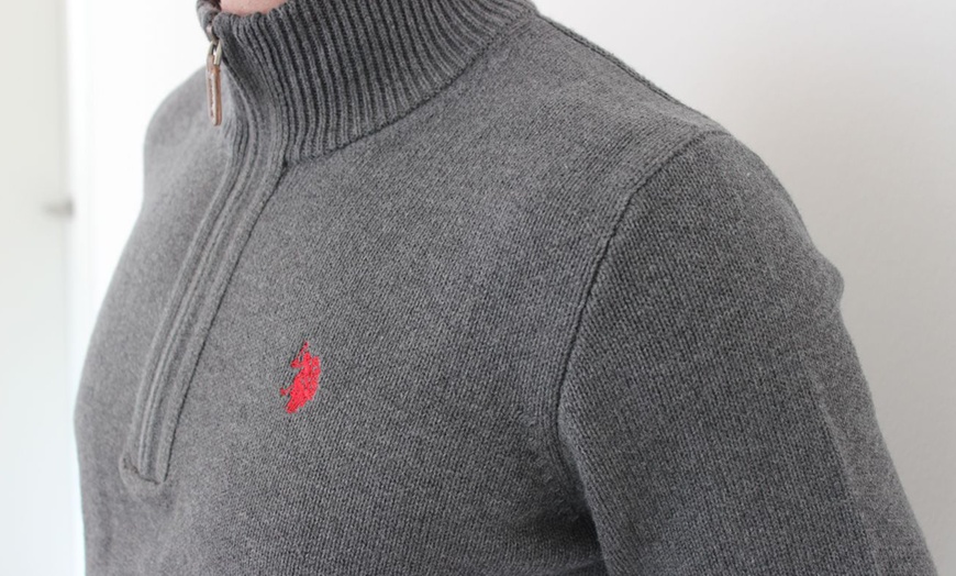 Image 5: Pull à col zippé de US Polo
