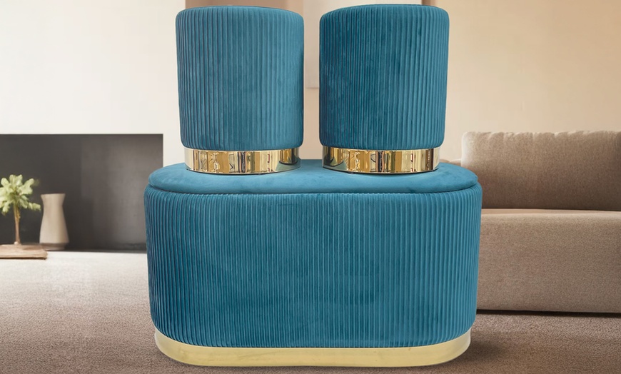 Image 9: Lot de 3 poufs modèle "Pouffi"