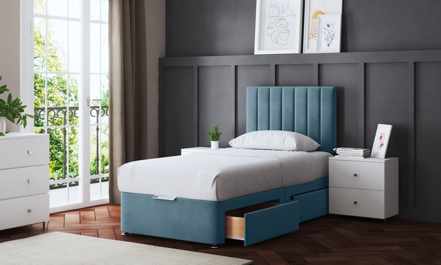 Image 23: Amelia Panel Divan Bed with Optional 2 or 4 Drawers