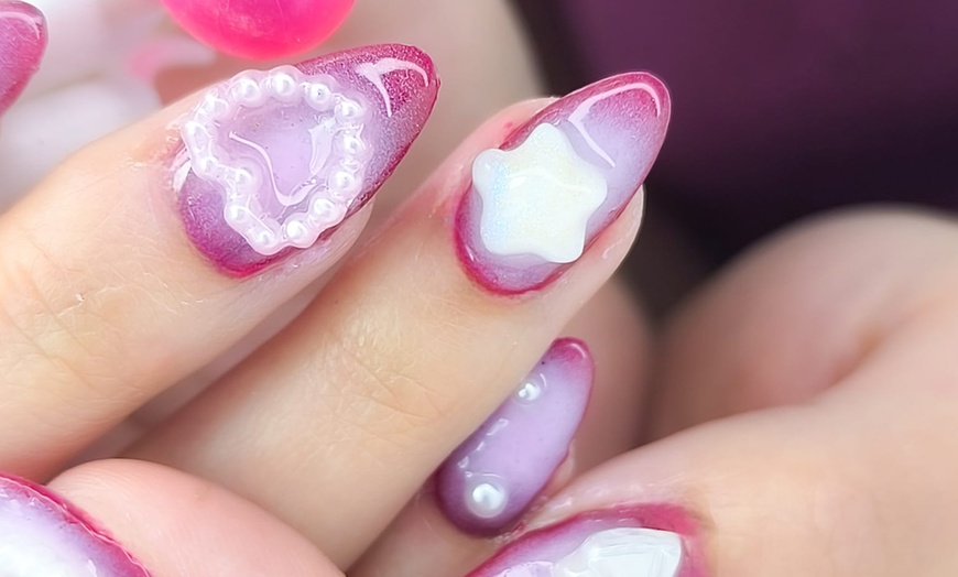 Image 5: Uñas Soft Gel talla S a XXL con manicura rusa o decoración 3D