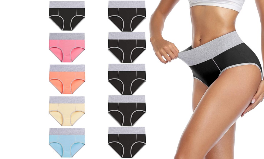 Image 1: Pack di 5 o 10 slip a vita alta
