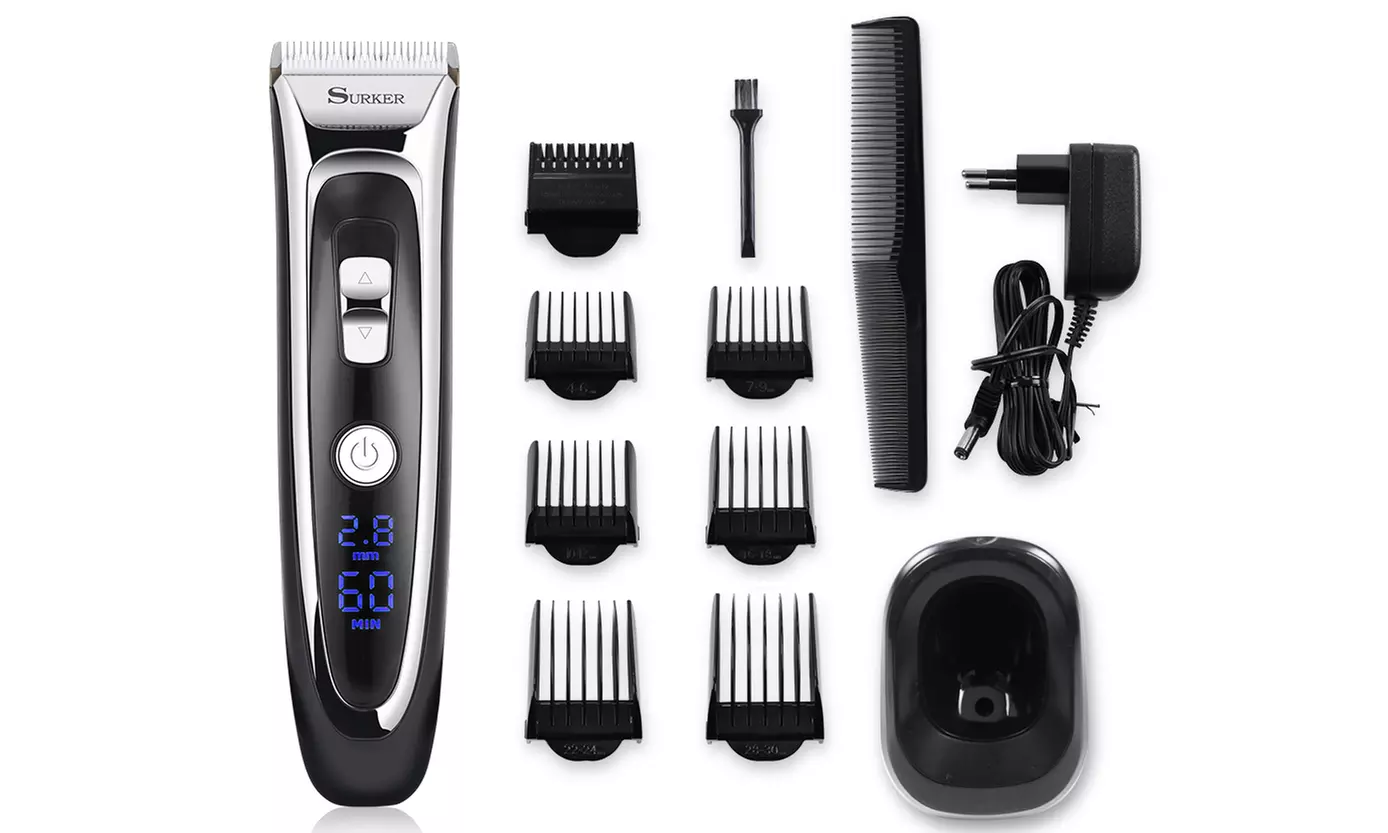 Surker RFC-688B Electric Foil Men's Wireless Hair Clipper Set (11-Piece) - Primary Image