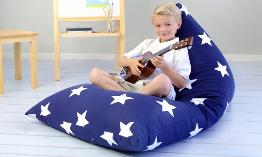 Image 1: Butterfly Craze Stuffed Animal Storage Beanbag Chair 