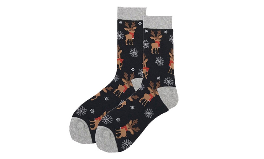 Image 4: Two or Four Pack Christmas Cotton Socks
