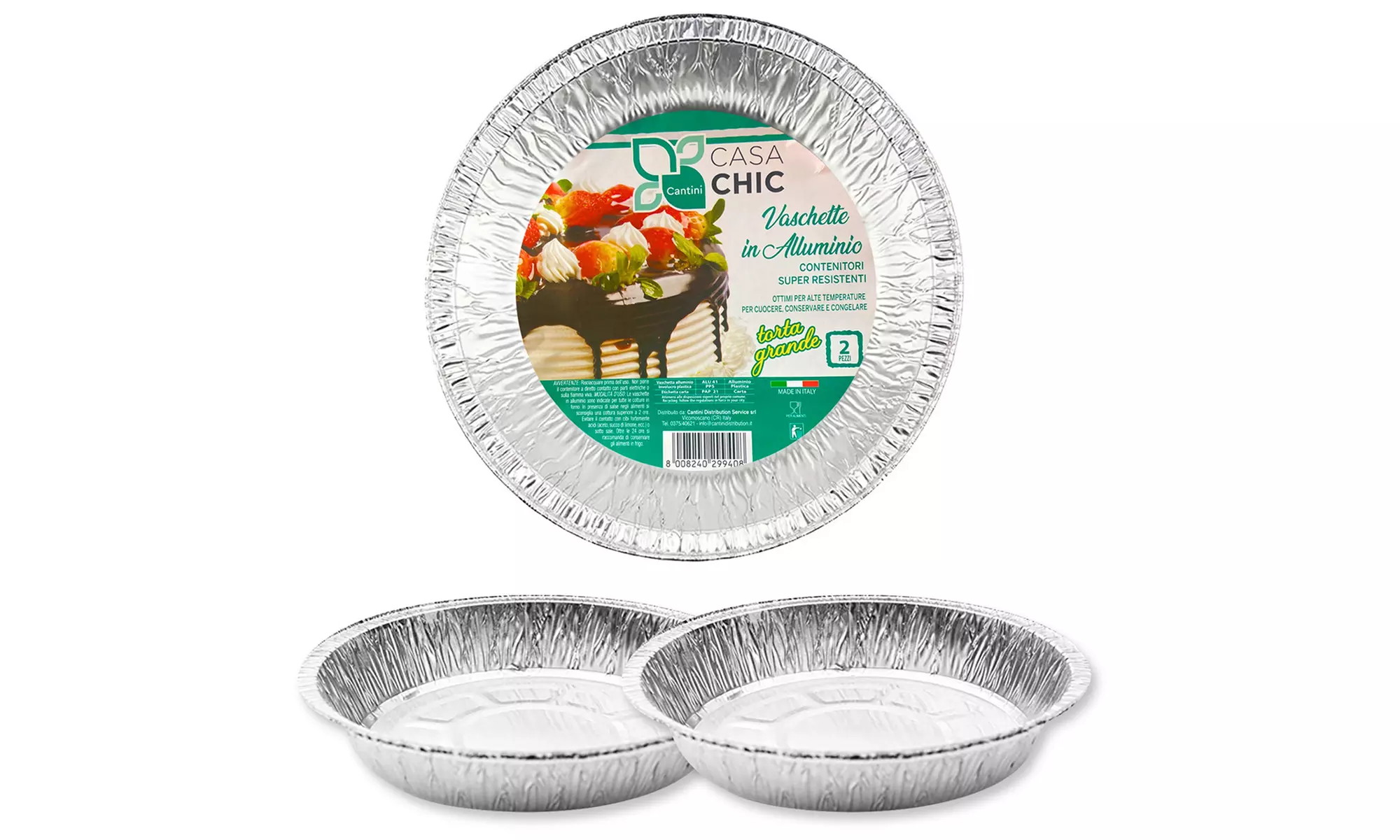 Fino a 192 contenitori in alluminio per alimenti