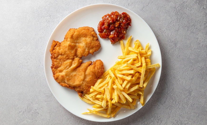 Image 2: Schnitzel-Menü in 3 Gängen mit Suppe, Hauptgang und Nachtisch