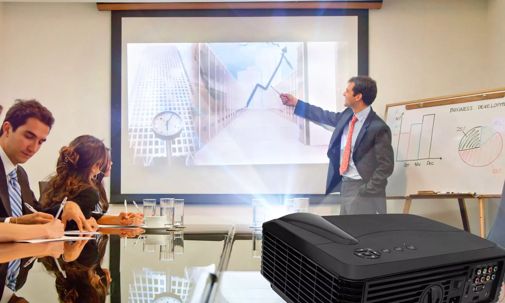 GoClever Cineo Vivid HD LED Beamer mit 2800 Lumen, Fernbedienung und Netzkabel - Second Medium