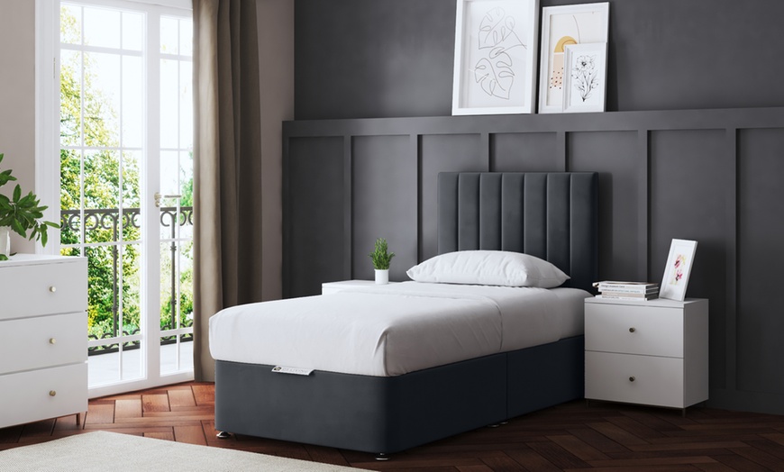 Image 7: Amelia Panel Divan Bed with Optional 2 or 4 Drawers