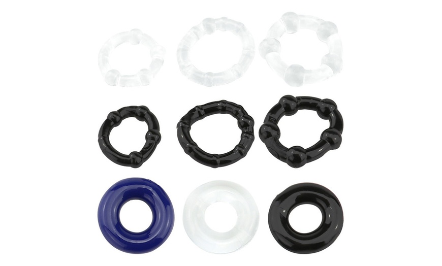 Image 1: 9Pcs/Set Silicone C-Ring Set
