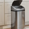 Image 4: HomCom 48L Stainless Steel Sensor Kitchen Bin with Automatic Close