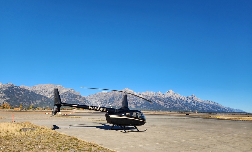 Image 1: Teton Mountain View with Private Helicopter Tour for Families