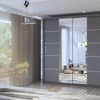 Image 3: Lima Modern Sliding Door Wardrobe with Mirror and Adjustable Shelves