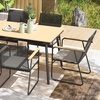 Image 1: Outsunny 6-Seater Garden Dining Set, Elegant Design with Soft Cushions