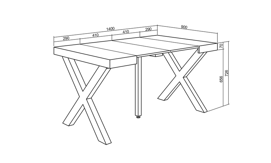 Image 39:  Mesa consola extensible, 140 cm