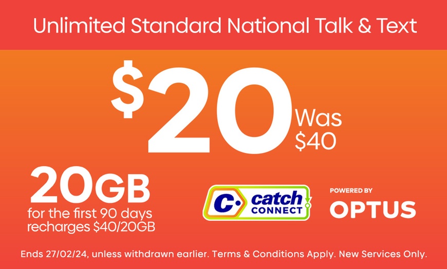 Image 1: $20 for 20GB Mobile Phone and Data Package for the First 90 Days 