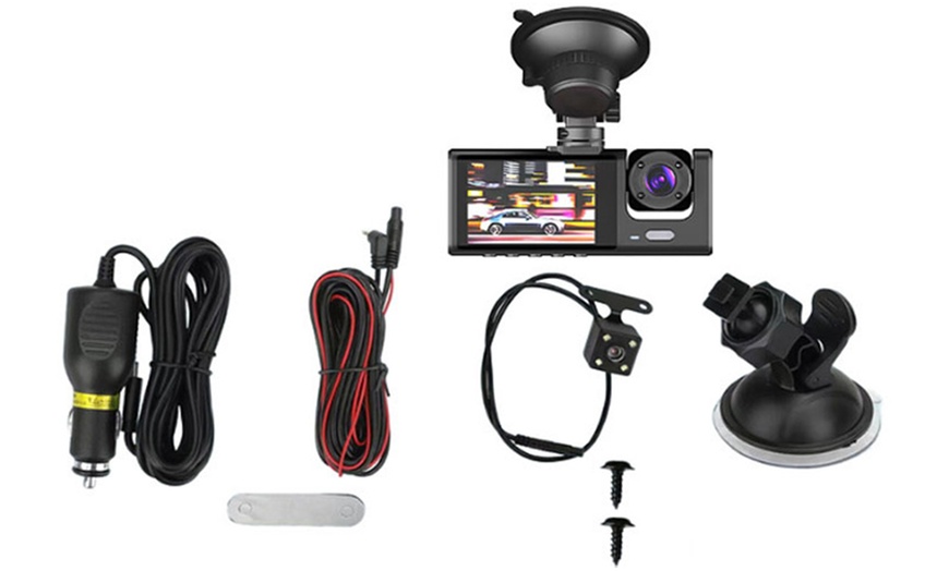 Image 5: 3-Kanal-Dashcam mit Front- und Rückkamera inkl. Speicherkarte 32 GB