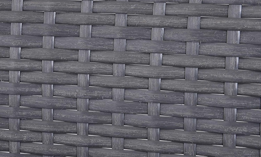 Image 20: Outsunny Square PE-Wicker Bistro Set in black, grey or brown