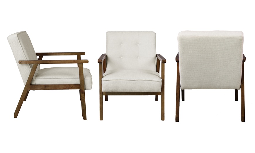 Image 15: Sillón con acolchado suave o de rizo y patas de madera, de Doosense