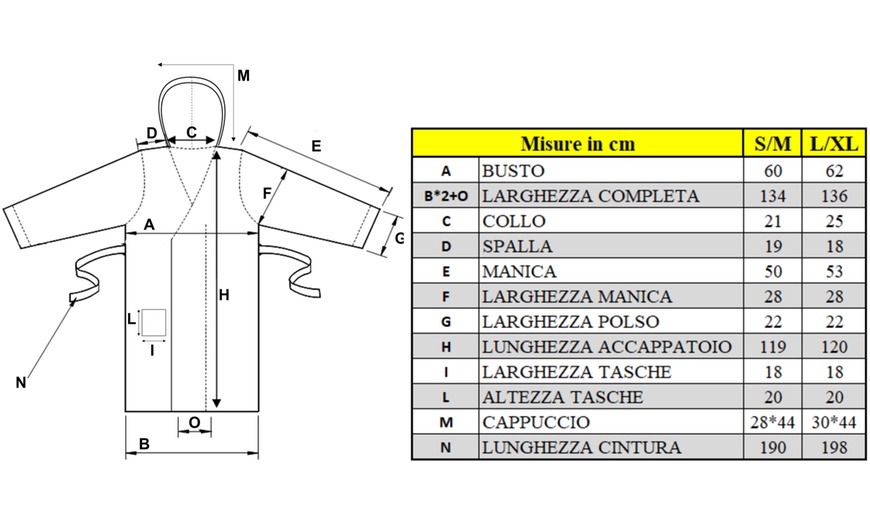 Image 4: Albornoz Kappa 360 gr con capucha 100% algodón 
