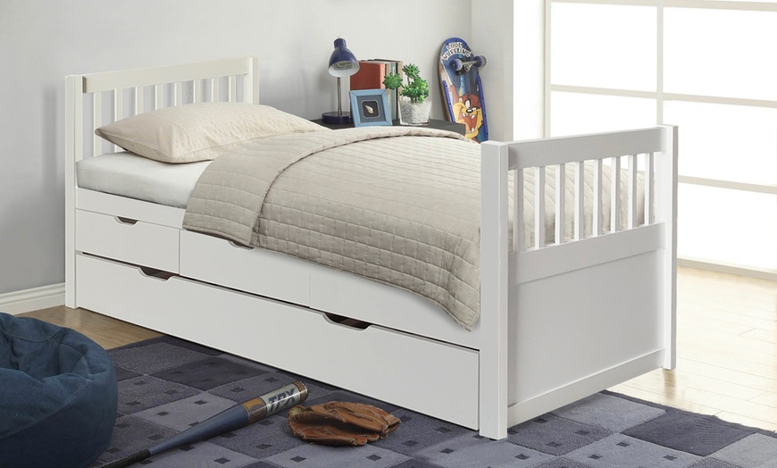 Image 3: Somerton Trundle Bed with Under-Bed Storage and Optional Mattresses