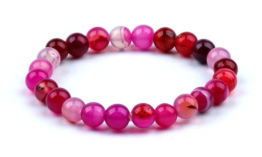 Image 2: 1 oder 2x Armband mit Achat-Steinen