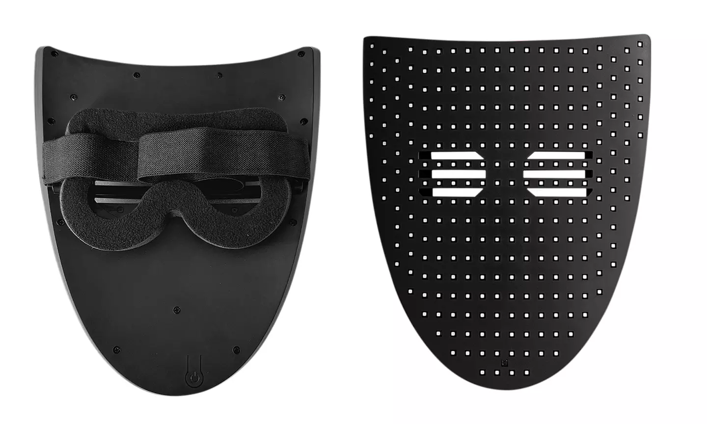 Masque lumineux à LED avec détection des mouvements