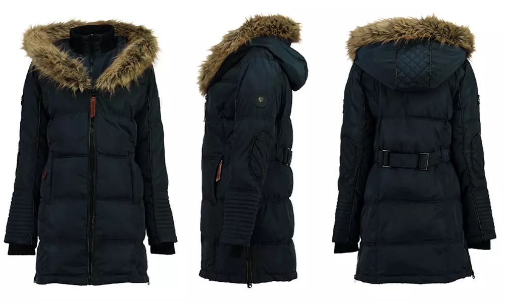 Parka femme de la marque Geographical Norway Beautiful, capuche fausse fourrure - Second Medium