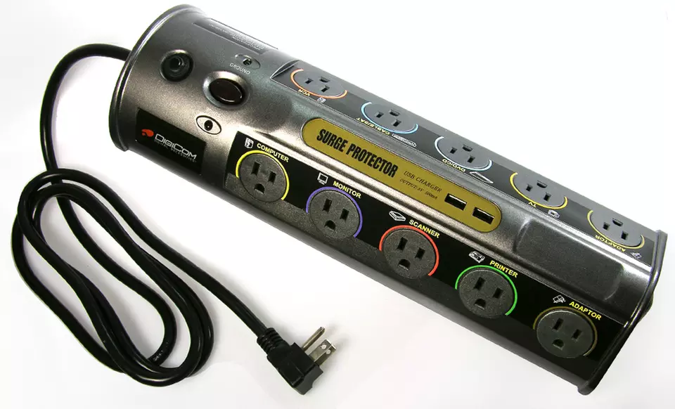 Power Center 6,900-Joules Surge Protector With Phone And Sat-Cable Line Protection - Primary Image