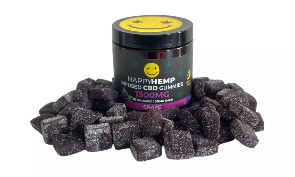 Happy Hemp Infused CBD Gummies for Sleep - Broad Spectrum CBD Gummies