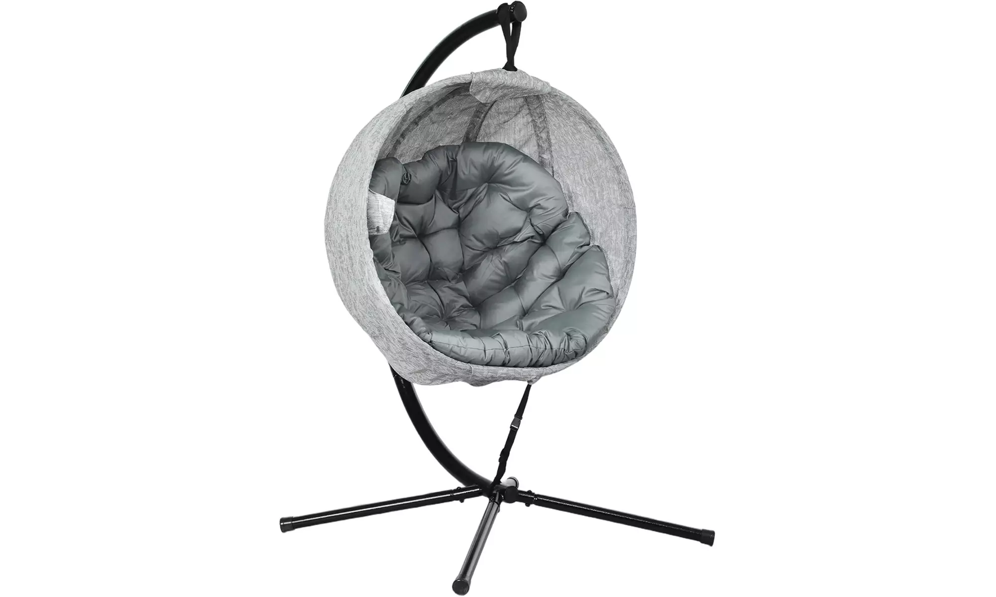Outsunny Outdoor Egg Swing Chair with Cushion and Cup Holder